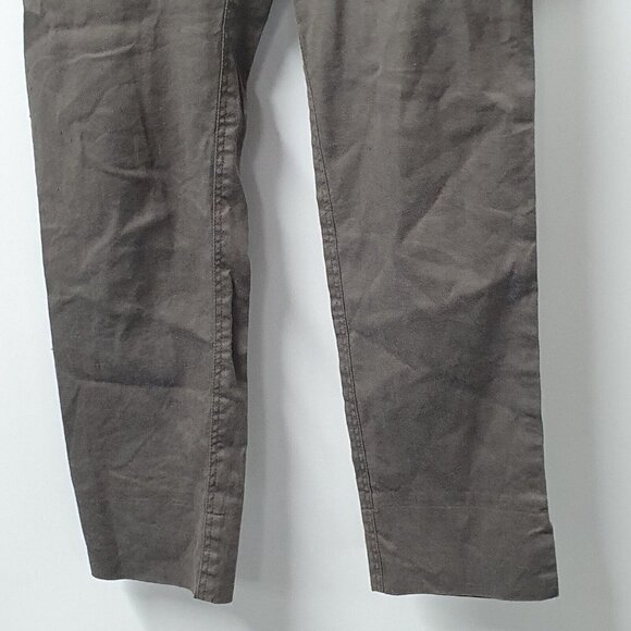 Peruvian Connection Taupe Linen Cotton Blend Womens 2 Cargo Pants Straight Leg - Picture 4 of 11